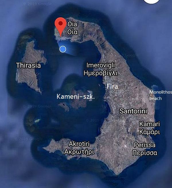 Santorini terkep